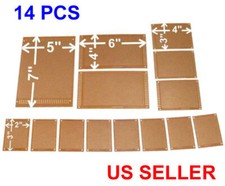 14pc PCB Kit Prototyping Single Sided Circuit Board Breadboard Stripboards
