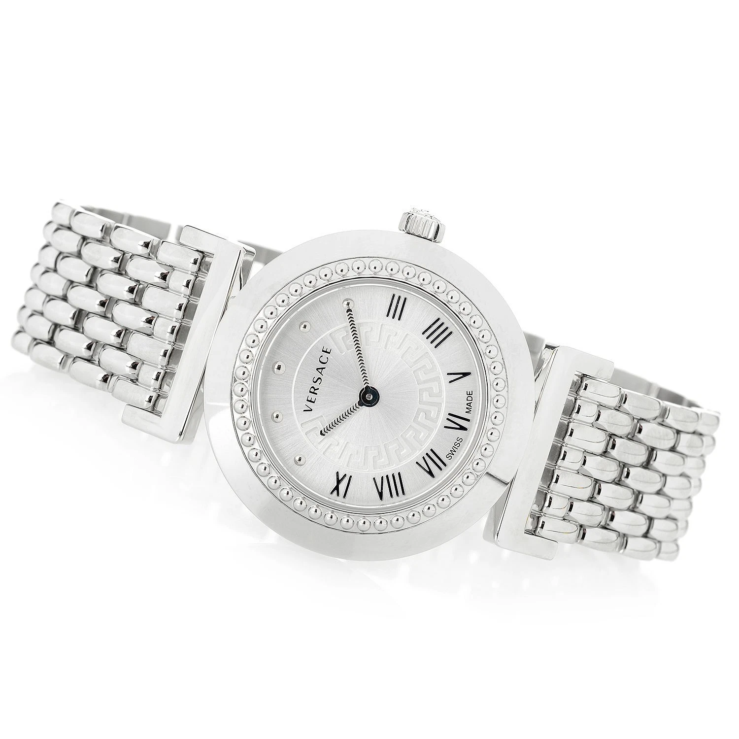 Orologio Versace Donna P5Q99D001 H090 Vanity Acciaio Inox Quadrante Argento Bracciale