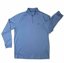 Greg Norman Golf Men  s 1/4 Zip Mock Neck Pullover Size XL Light Blue J-6