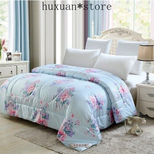 Nordic Quilt Blankets Soft Mulberry Silk Comforter Bedding Thin Quilts Flowers Zaskakująca wyjątkowa wartość, nowość