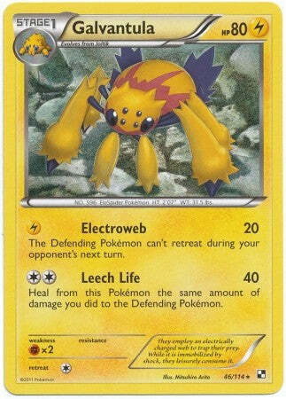 Pokemon Black & White 46/114 Galvantula Rare Card