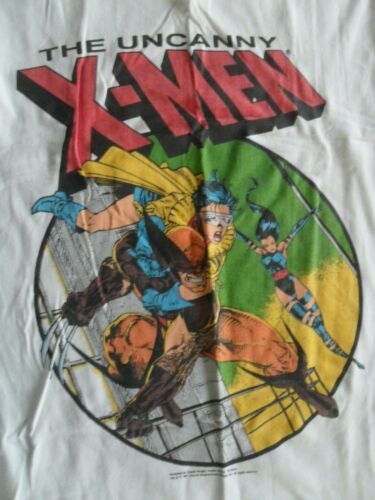 vtg 1991 THE UNCANNY X-MEN T-SHIRT Wolverine Psylocke COMIC IMAGES Marvel  Comics