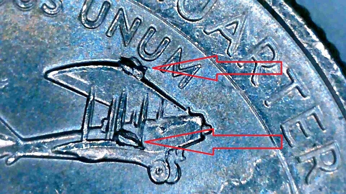 2023 P Bessie Coleman Quarter ERRORS Die Chips on Plane Reverse