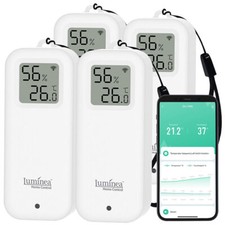 4er-Set WLAN-Temperatur- und Luftfeuchtigkeitssensor mit Display, App