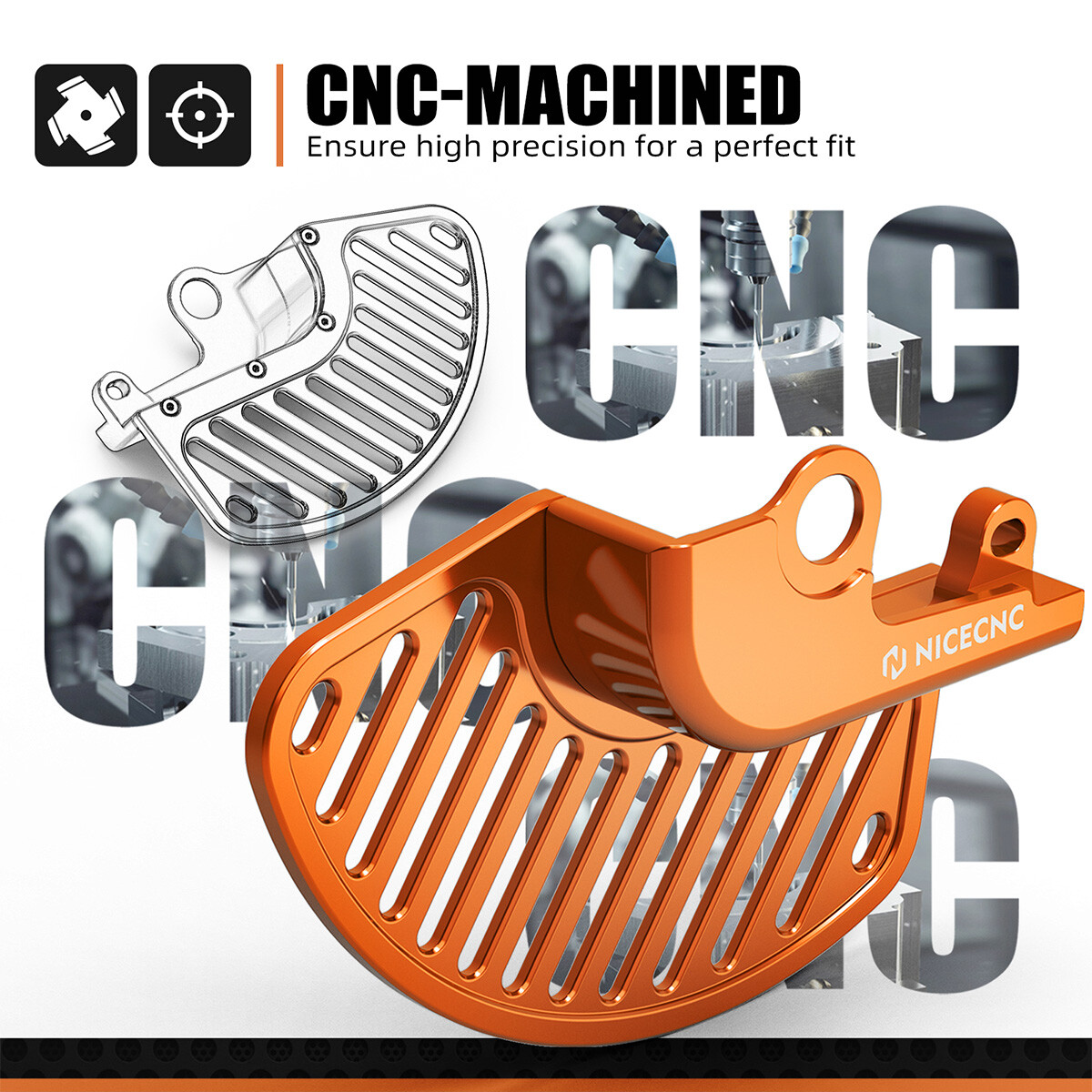 NICECNC Front Brake Disc Guard Cover For KTM 150 250 300 XCW EXC TPI  2020-2023