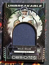 2022 Panini Obsidian Football Malik Willis RC Unbreakable 073/125 Titans