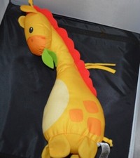RARE Fisher Price Giraffe Plush Animals ties to crib side 2015 15" X8