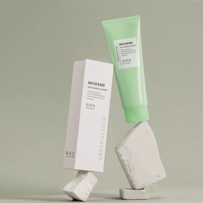 Meideme Green Salvia Mild Foaming Cleanser 180ml, Koreanische Kosmetik, Kbeauty