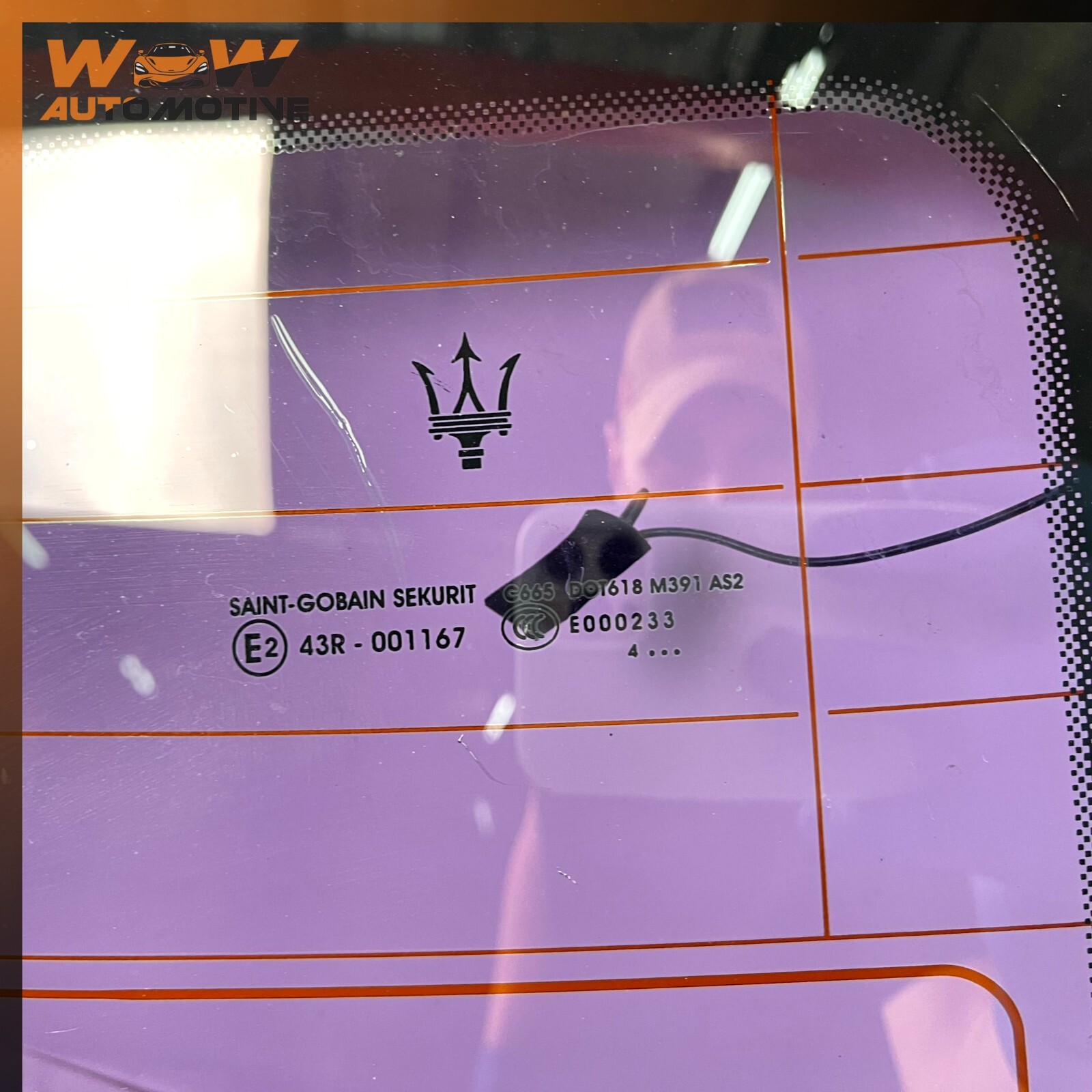 14-17 MASERATI GHIBLI REAR BACK WINDSHIELD WINDOW GLASS OEM