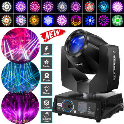 230W LED Zoom 7R Beam Moving Head Stage Lighting Gobo