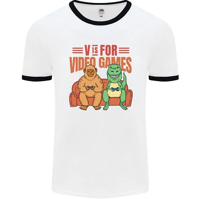 Video Games T-Rex Lustig Bifgoot Dinosaurier Herren Ringer Maglietta - Bild 1 von 4