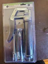 LubriMatic 30-800 Heavy Duty Mini Grease Gun w/ Pipe and Hose, Black/Silver {55}