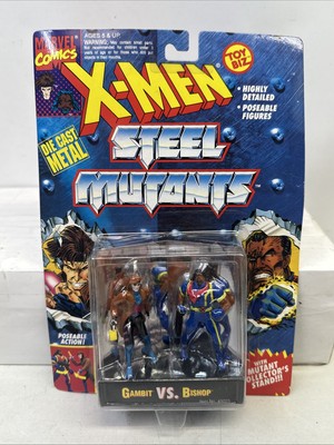 Marvel Comics X-Men Steel Mutants Gambit Vs Bishop Diecast Action Figure Toybiz