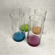Libbey Crisa Colored Tumblers High Ball Set Of 4