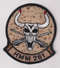 HMM-261 Marine Medium Helicopter Squadron patch USMC aviation Large muted 2008