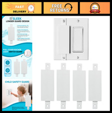 Childproof Light Switch Guard Cover - Lockable Plastic Rocker Switch Protector