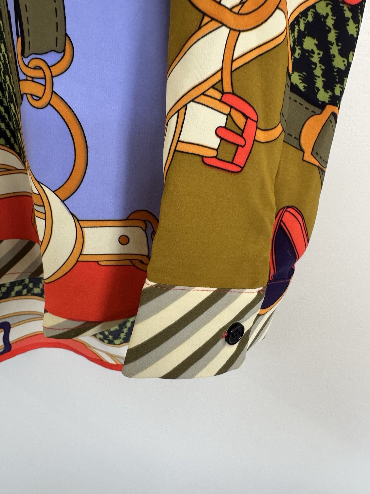 Lior Multicolor Geometric Button Front Blouse S L… - image 3