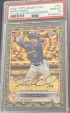 2022 Topps Chrome Gilded Coll. Mark Canna Auto PSA 10 Gold Etch Refractor /99