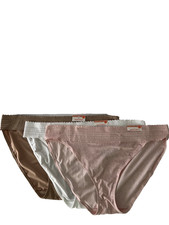 Warners 3 Pairs No Pinching,No Problems Bikini Panties 3XL/10 Multi-Color NEW