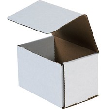 Aviditi White Corrugated Cardboard Mailing Boxes, 6" x 4" x 4" Pack of 50 C...