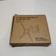 Never Used Best Buy essentials Full Motion TV Wall Mount for 19"- 50" Black (2B)