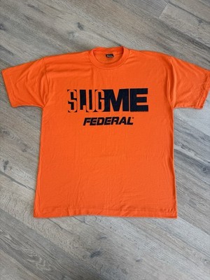 Vintage NEW Federal Ammunition T-Shirt SLUG ME Orange Shirt XL RARE Funny