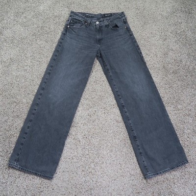 AG Adriano Goldschmied Jeans Womens 26 Gray Adria Low Rise Wide Leg Baggy 26x32