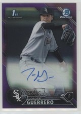 2016 Bowman Chrome Prospects Purple Refractor 77/250 Jordan Guerrero Auto y8h