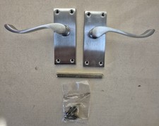 Victorian Scroll Internal Door Handle Set Satin Chrome