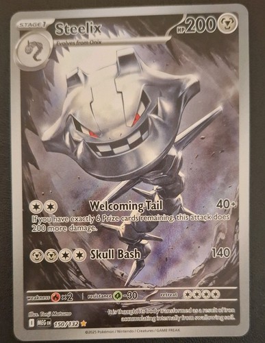 Steelix - 150/132 - Illustration Rare - Mega Evolutions - Pokemon Card - NM/M