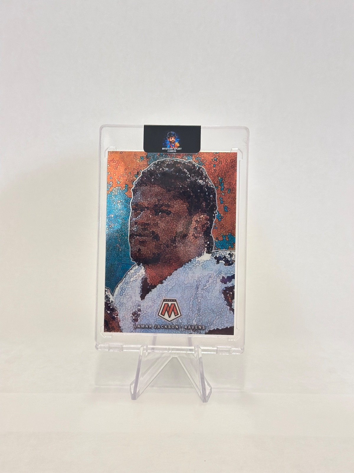 2023 Panini Mosaic Lamar Jackson Micro Mosaic Case Hit SP Baltimore Ravens