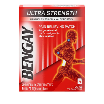 Bengay Ultra Strength Pain Relieving Patch Large Size 4 Count