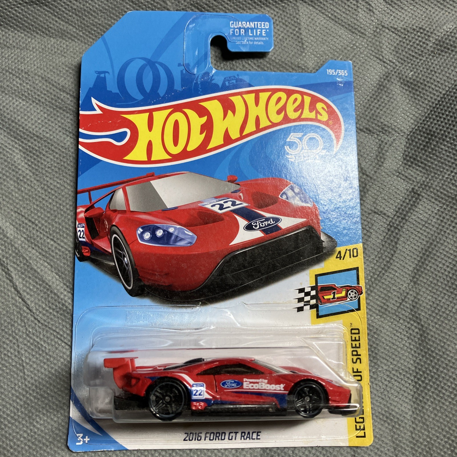 Hot Wheels 195/365 2016 Ford GT Race (Red Varient) Legends of Speed 4/10