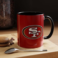 mug san francisco 49ers fc, cup football club, tazza sc, nfl size 11oz