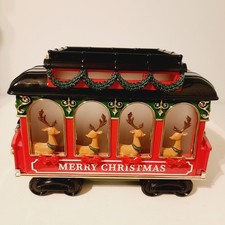 Bath & Body Works 2025 Light Up Christmas Reindeer Trolley 3 Wick Candle Holder