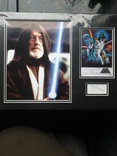 Genuine Obi Wan Kenobi Star Alec Guinness Signed Mount