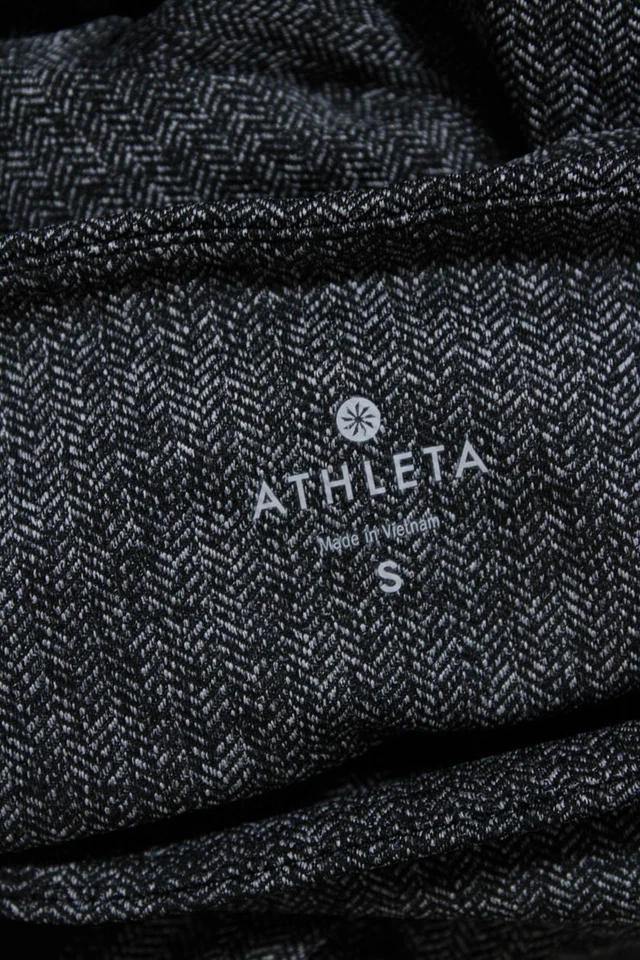 Leggings sin cordones con cremallera cintura elástica retazos gris talla S Athleta para mujer Foto 4 de 4