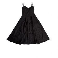 SHEIN Women’s Black Spaghetti Strap Maxi Dress Corset Style Bodice Sleek Chic