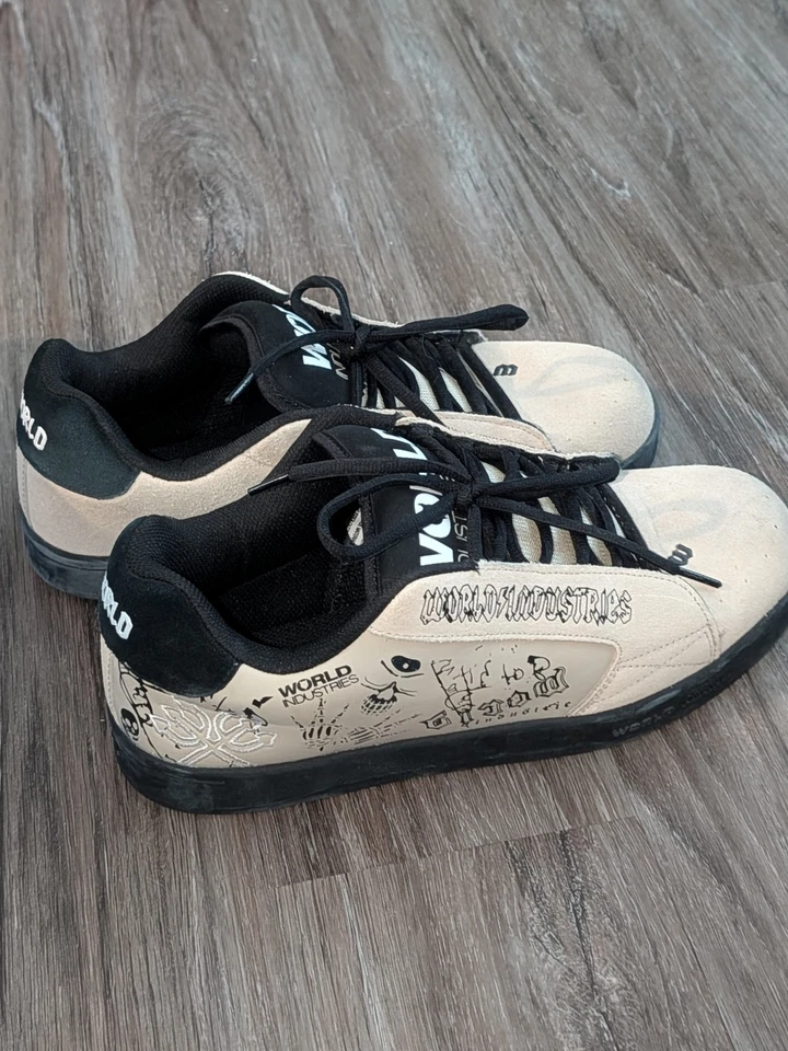 World Industries Para hombres Zapatos de Skate Talla 11 Tostado Negro Zapatillas de Patinador Skat8 Foto 2 de 4