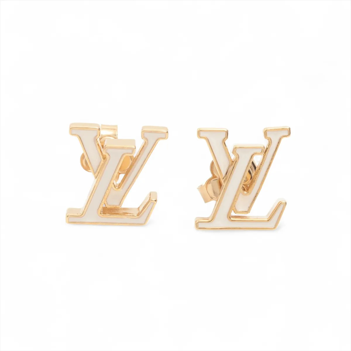 Louis Vuitton LE1254 Piercing jewelry (for both ears) GP White x gold M01090 Pie