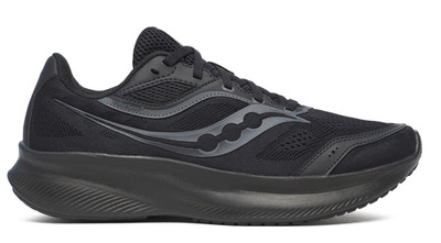 Saucony Mens Cohesion 18 (Wide) Shoes Runners Sneakers in Triple Black