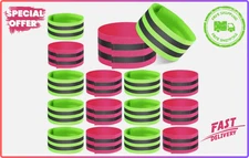 16PCS Reflective Bands for Wrist Ankle Leg – High Visibility Safety Straps