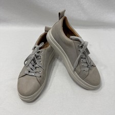 J/Slides NYC Women  s Gray Lace Up Platform Modern Sneakers