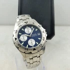 VINTAGE PULSAR BY SEIKO CHRONOGRAPH V657-X027 BLUE DATE WR 100M MEN'S WATCH