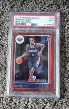 2021 PANINI NBA HOOPS~HERBERT JONES~RED EXPLOSION~Rookie~12/15~PSA Mint 9!