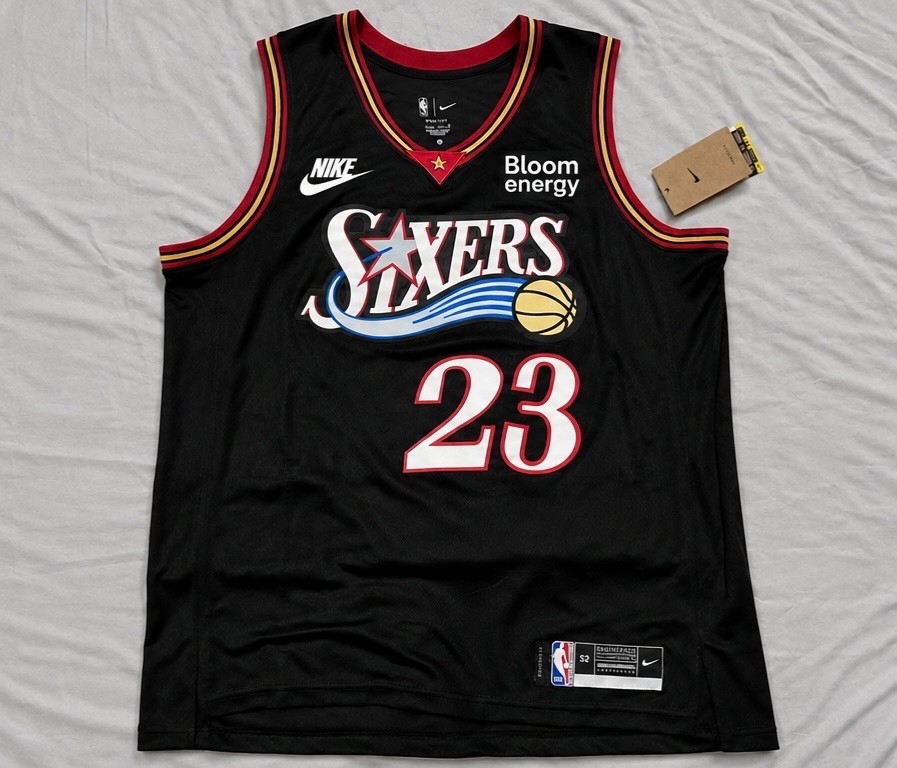 2026 Lebron James Philadelphia 76ers #23 Jersey Black Retro Size Large