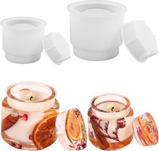 Actvty Silicone Mold Set for Candle Jars and Storage Boxes - 2 Sets of white