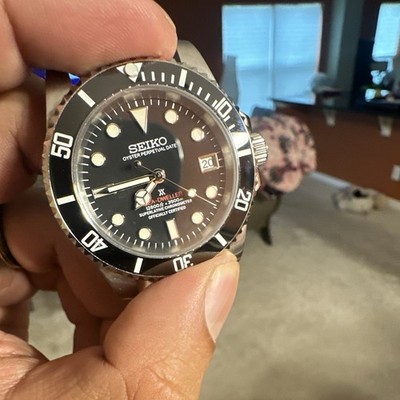 Seiko Submariner Automatic Diver 40mm Black Dial Date Window Watch only