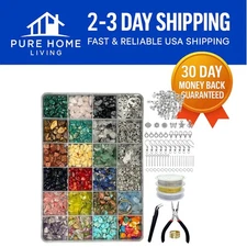 1587 PCS Colorful Gemstone Beads & Jewelry Making Tools for Creative Crafting