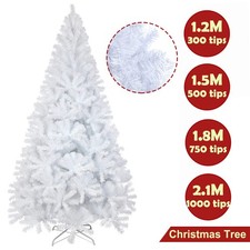 4/5/6/7FT Artificial Holiday Christmas Tree Xmas Decor Spruce Bushy  Stand